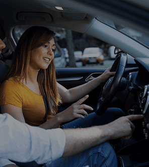 Student driving during behind the wheel training